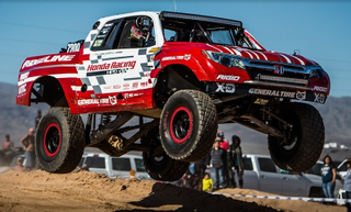 Honda’s high-flying racing Ridgeline (Image Credit: Honda)